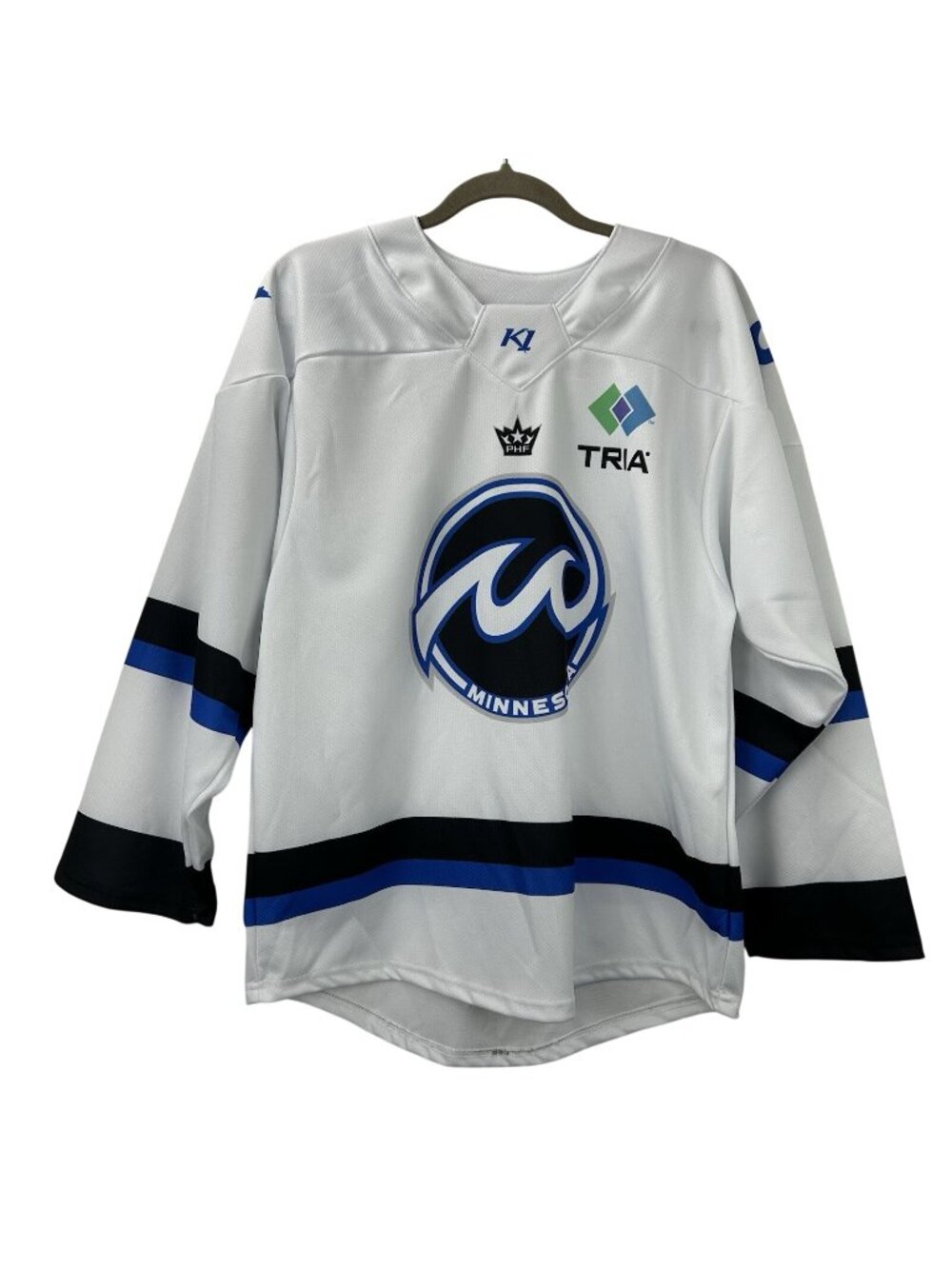 Minnesota Whitecaps Pro Collar Hockey Jersey Unisex Youth XL White Blue NEW